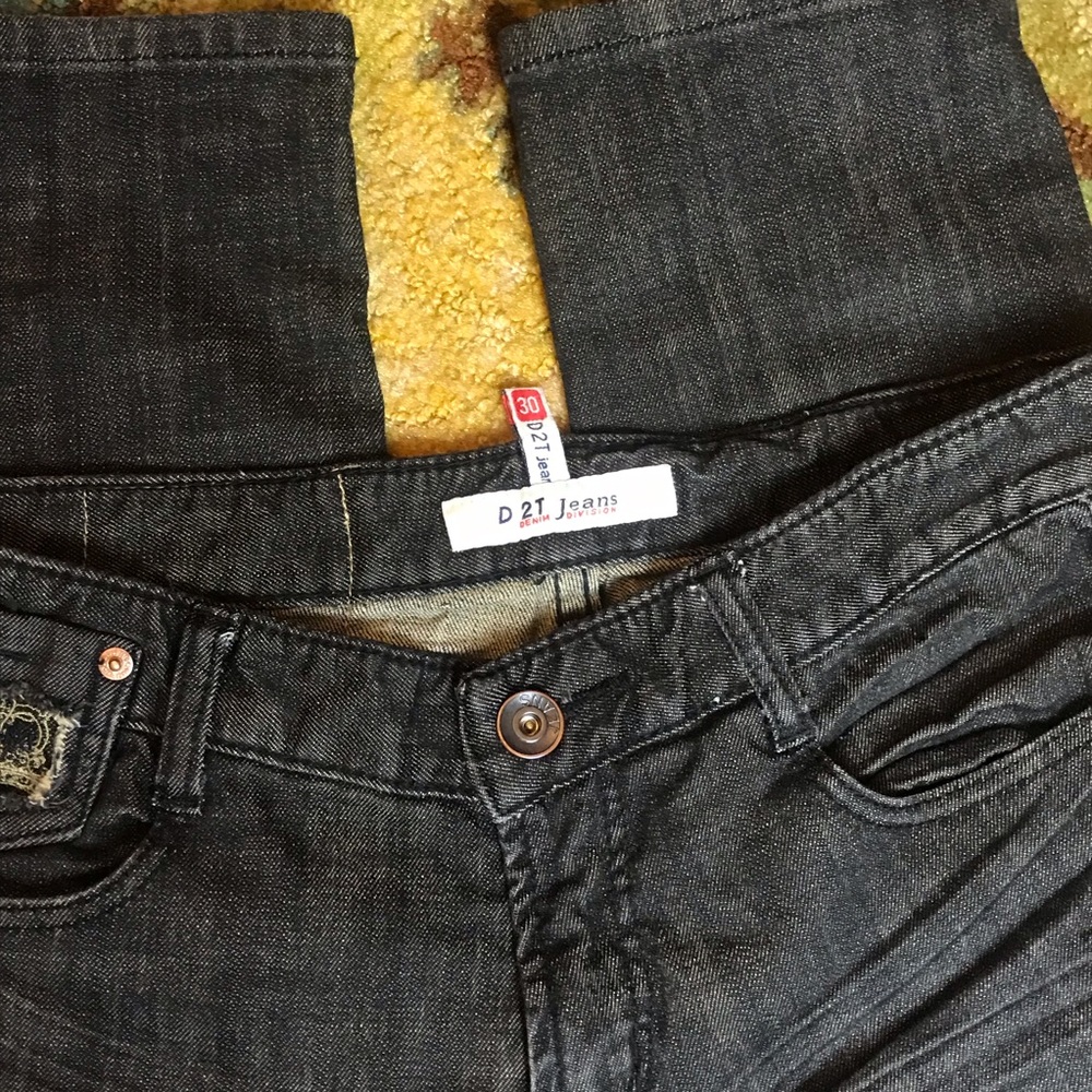 Unique D2T Denim Division Jeans Black Denim Size 30 - Picture 4 of 7